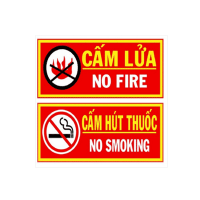 Bảng cấm lửa cấm hút thuốc chất liệu Tol Việt Nam BCC-19161